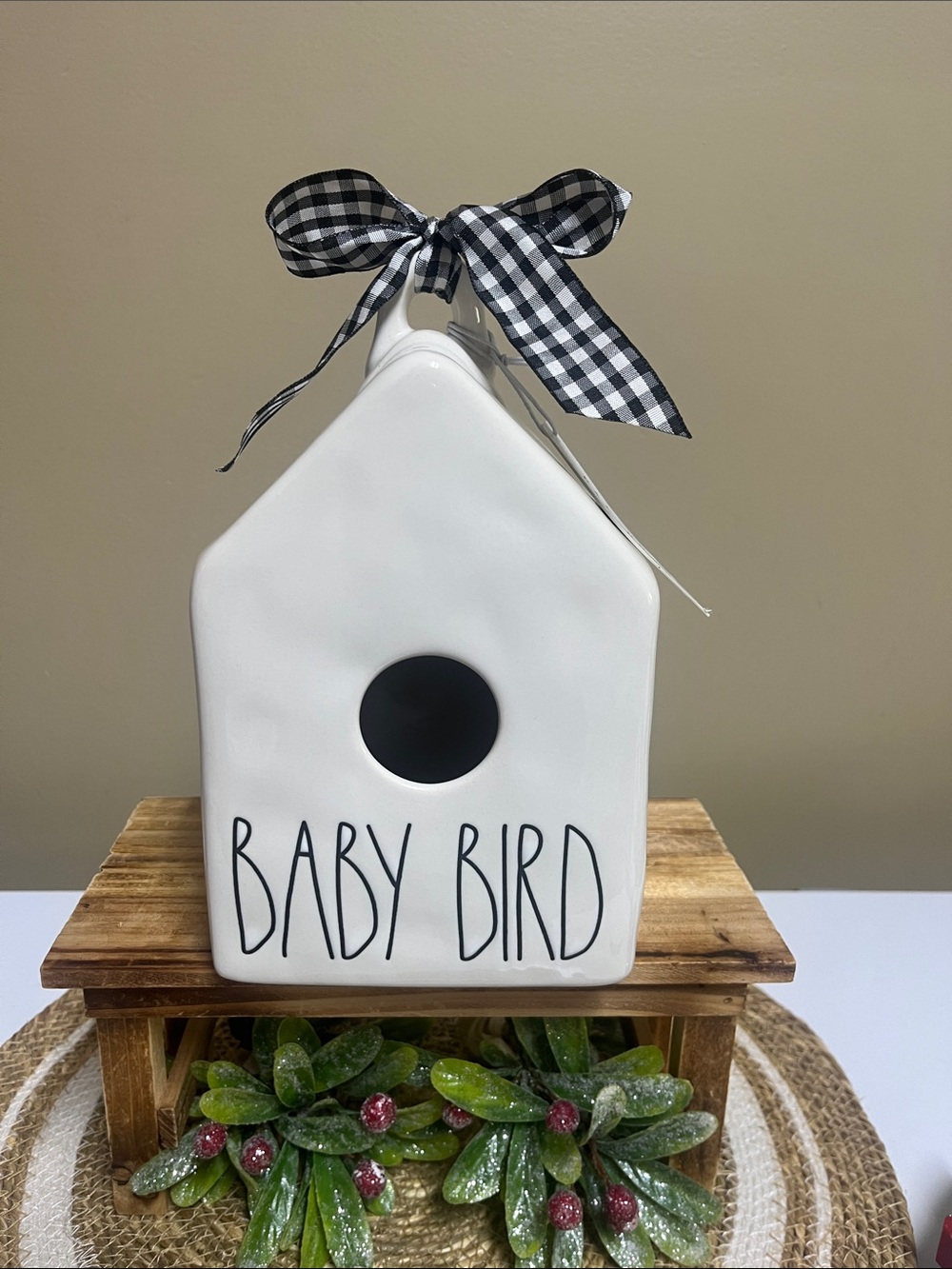 Rae Dunn “Baby Bird” Ceramic Birdhouse in new condition